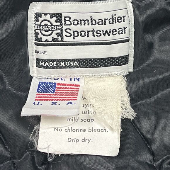 Vintage Bombardier Ski Doo Snowmobile Padded Winter Jacket Sz Small Made in USA - Picture 11 of 11
